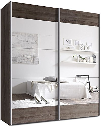 Webesto Schwebetürenschrank Switchbox 2-türig | In Trüffeleiche mit Spiegel | 195 x 220 x 69 cm - 4036876193740 Webesto Schwebetürenschrank Switchbox 2-türig | In Trüffeleiche mit Spiegel | 195 x 220 x 69 cm