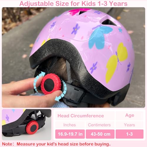Image of Toddler Helmet, Baby Infant Kids Bike Helmet for Kids Age 1-3 /2-4 /3-5 /5-8 Adjustable Toddler Bike Helmets for Boys Girls for Scooter Skateboard Cycling