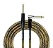KIRLIN Cable IWB Instrument Cable, 1/4-Inch Right Angle to Straight, Black Gold Wave, 10FT (IWB-202 BFGL-10/WBO)