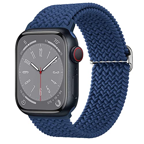 Meliya Braided Stretchy Band Compatible for Apple Watch Strap 38mm 40mm 41mm 42mm 44mm 45mm 46mm 49mm for Women Men, Nylon Elastic Wristbands for iWatch Series 10 9 8 7 6 SE 5 4 3 2 Ultra Ultra 2-image-19