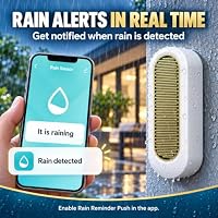 Tuya WLAN Regensensor für außen, smarter Regenmelder mit App-Benachrichtigung, IP65, 2,4 GHz WiFi ohne Gateway für TUYA Automatisierung, batteriebetrieben – Ansicht 3