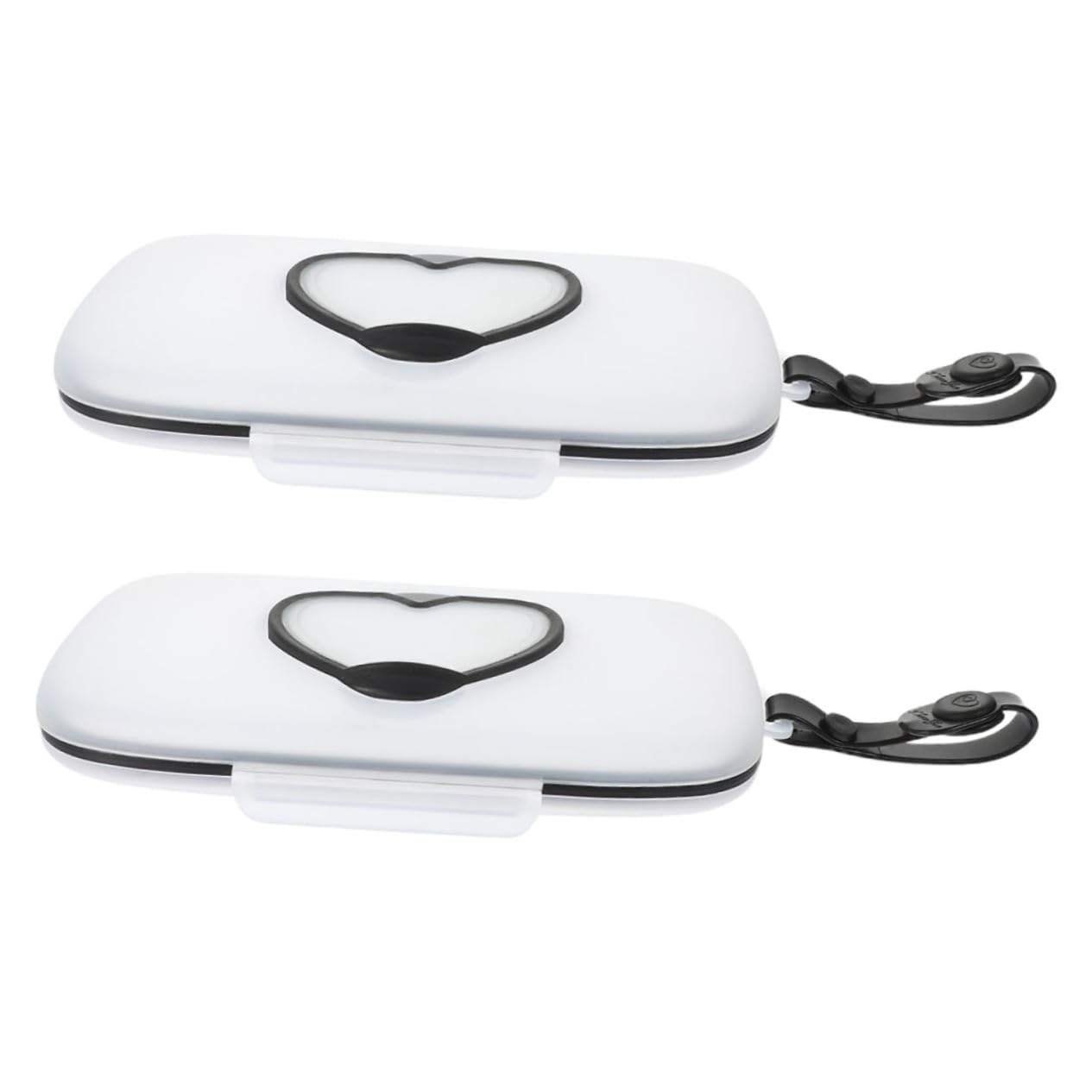 FONDOTIN 2pcs Travel Wipe Holder Fun Cover Square Tissue Box Dispenser Reusable