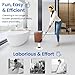 Jorking Electric Spin Scrubber, Cordless Power Scrubber Up to 420RPM Powerful Cleaning, Shower Scrubber for Cleaning Bathtub, Tile and Floor with 8 Types of Replaceable Brush Heads, Voice Broadcast