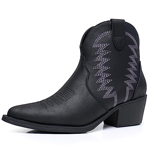 GLOBALWIN Women's Western Boots Ankle Cowboy Boots For Women
