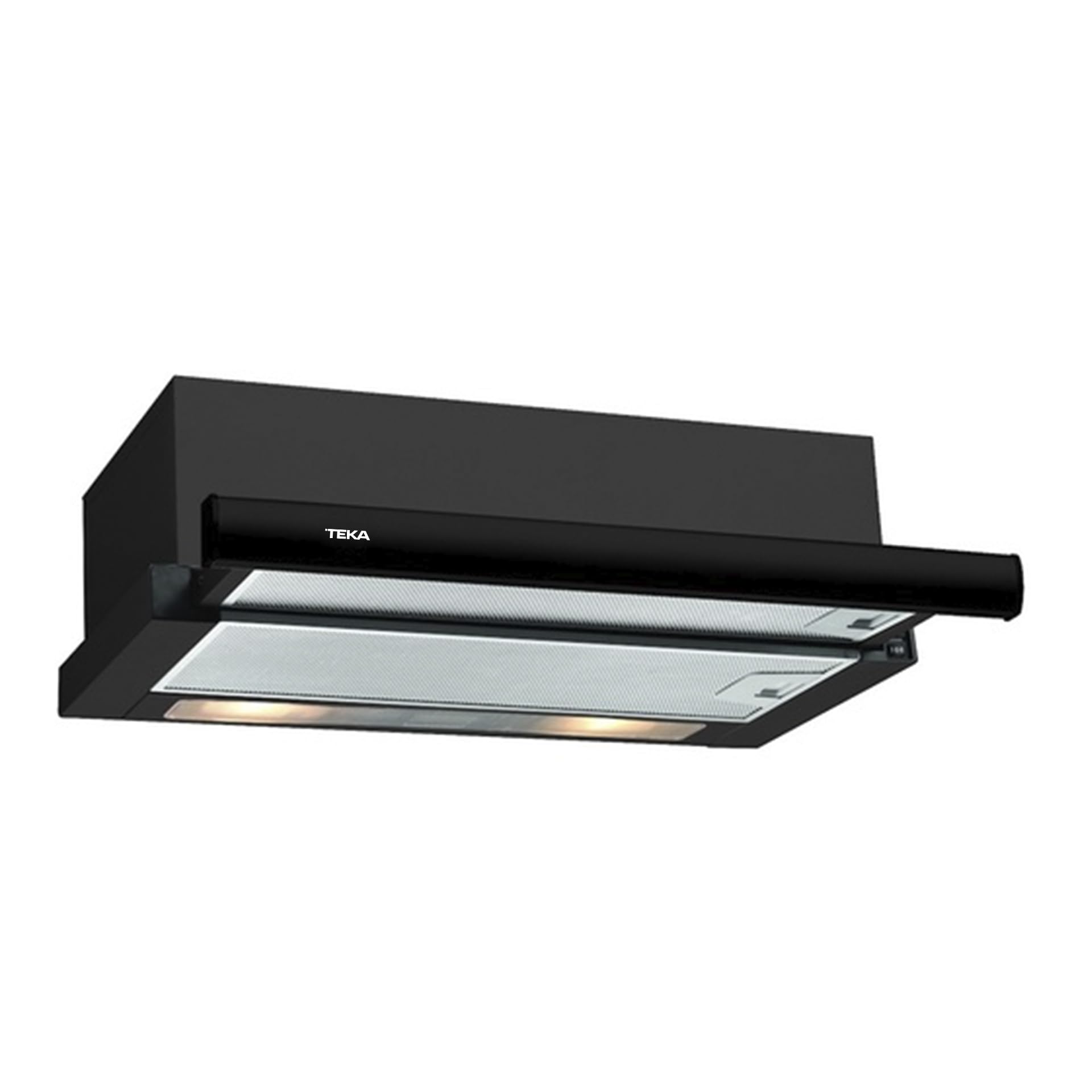 TEKA Campana Extractora Extensible TL 6310 60 cm con Motor de Doble Turbina - 2 Velocidades - Recirculación- 2 Lámparas LED - Color Negro