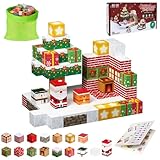 100 blocchi magnetici per bambini, mattoncini da costruzione per il villaggio di Natale, giocattoli montessori, piastrelle magnetiche, giocattoli per bambini, regalo di Natale creativo per ragazzi e