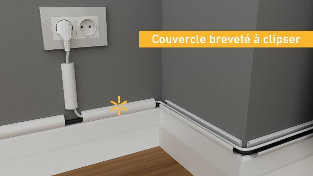 Goulotte Passe-Câbles Auto-Adhésive 5m - Cache-Fil Souple Pour Mur, Sol, Plafond, Blanc, Résistant Au Feu Et Imperméable - 11