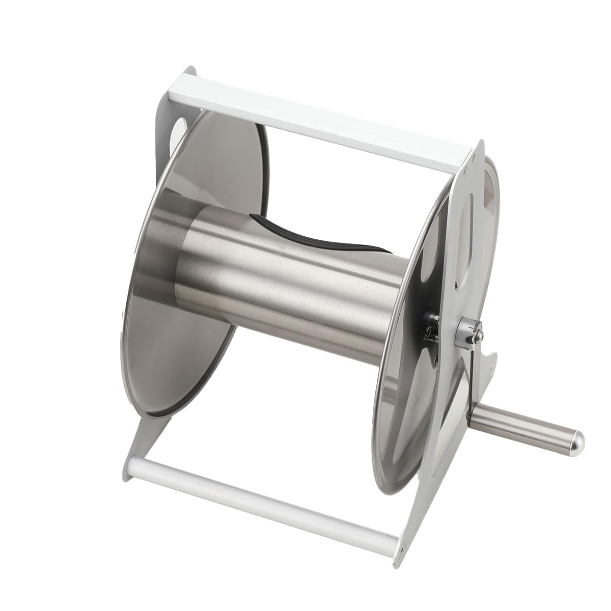 Soporte de Pared de Acero Inoxidable Resistente para Manguera de jardín con Estante, Soporte para Manguera de Agua para jardín, Patio y césped.