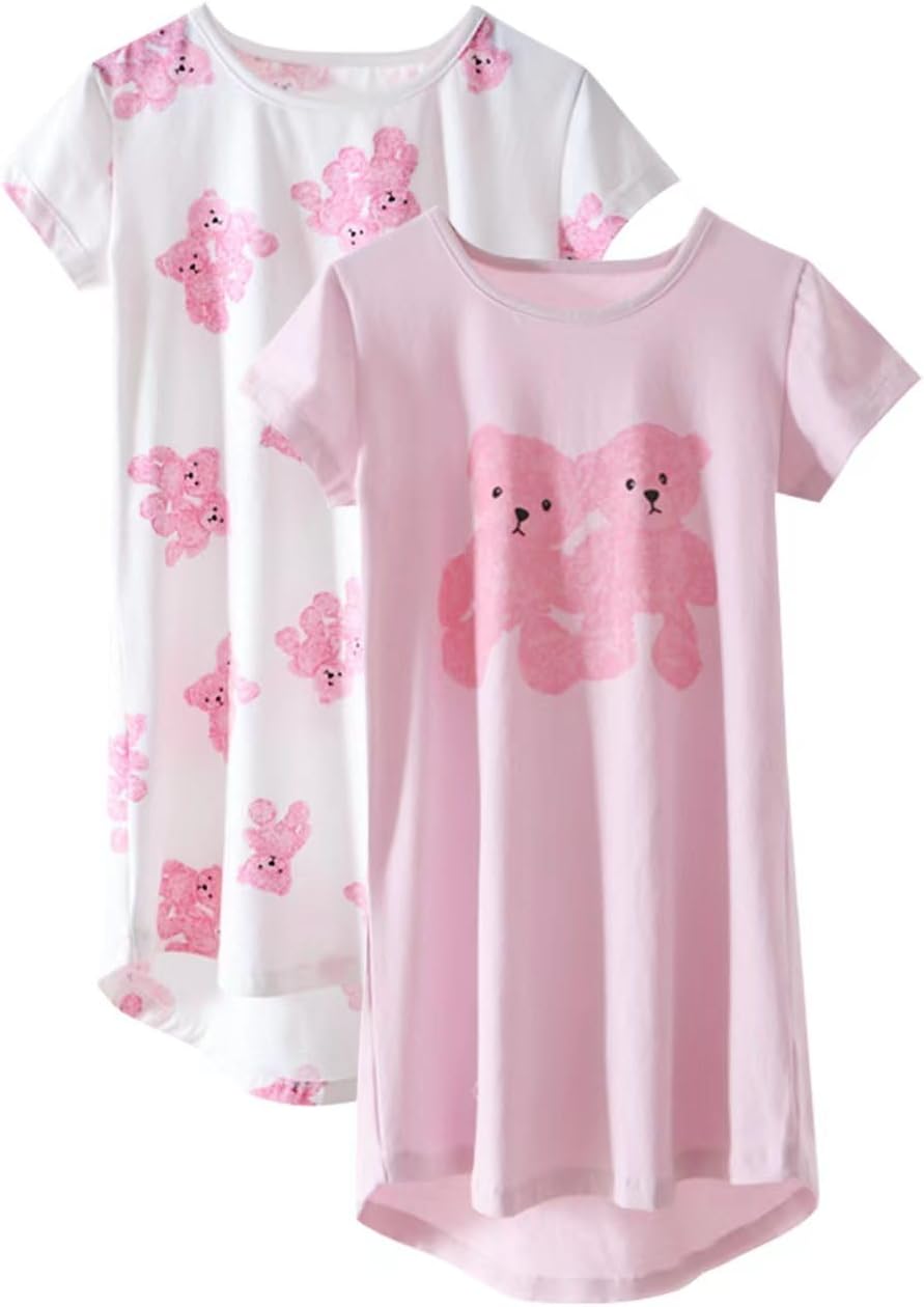 Girls' Cotton Dress, Soft Cartoon Comfortable Dresses, 3-12 Years