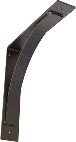 Vista 131 de Soporte de acero Morris de 3 pulgadas de ancho x 10 pulgadas de profundidad x 10 pulgadas de alto, con recubrimiento en polvo negro Negro