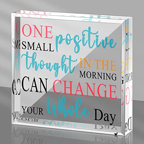 Yulejo Positive Motivational Quotes Sign for Desk Decor Gifts Inspirational