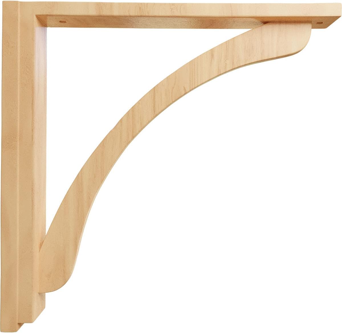 Suреr Brаndѕ Ekena Millwork BKT02X17X17RERO-CASE-6 Reece Shelf Wood Brackets, 2 1/2W x 17 3/4D x 17 1/4H (6-Pack), Red Oak