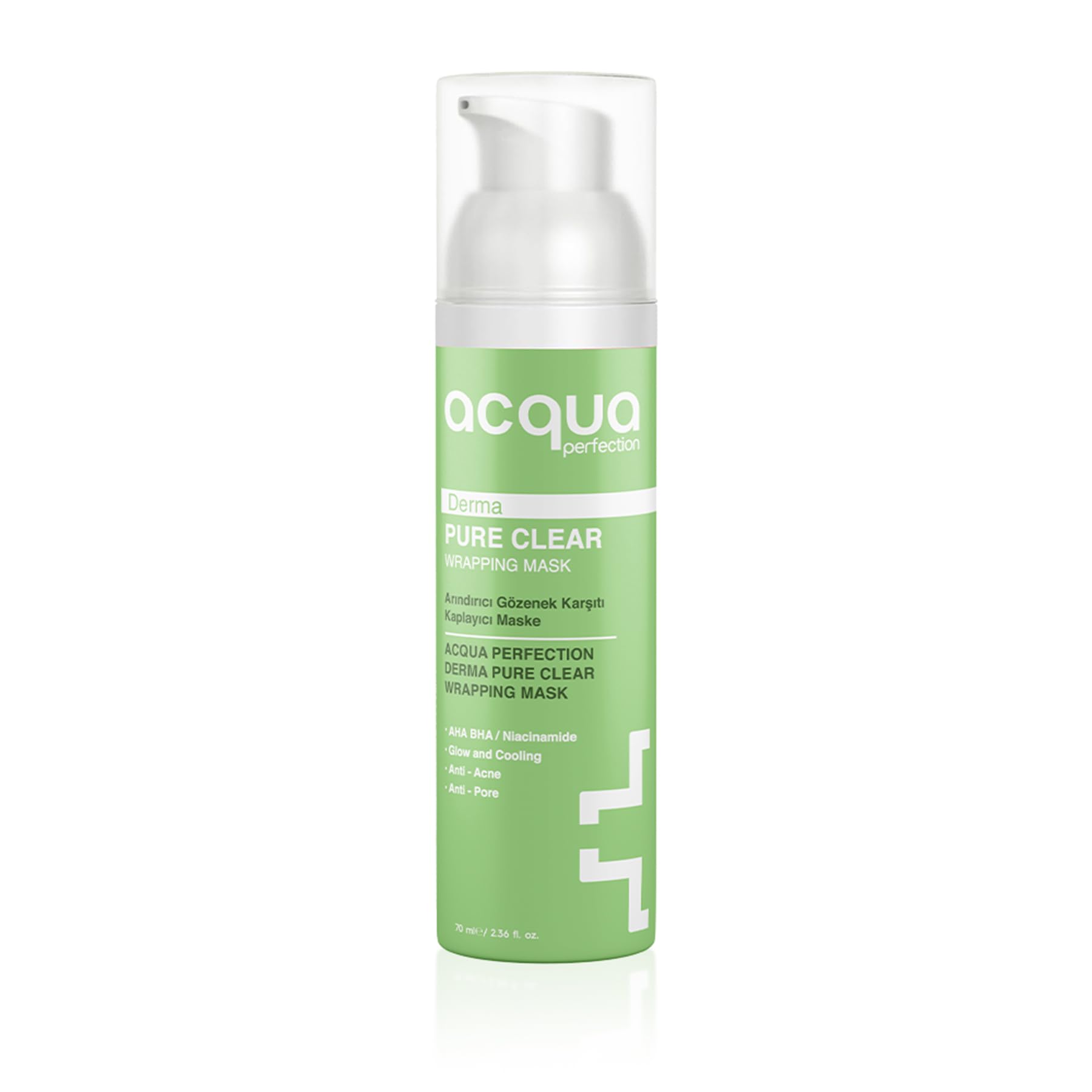 Acqua Perfection Derma Pure Clear Wrapping Mask, Peel-Off Anti-Acne & Pore Mask with AHA, BHA & Niacinamide