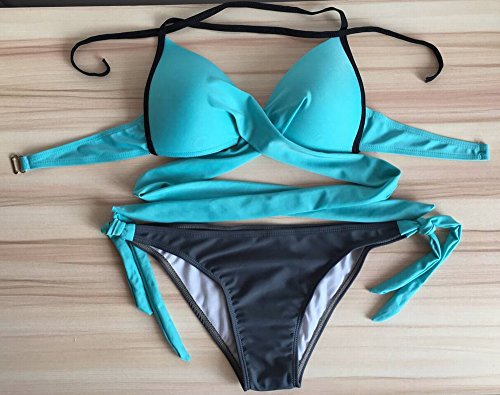 Bikini bonbon couleur maillot de bain grande taille split cross XXL