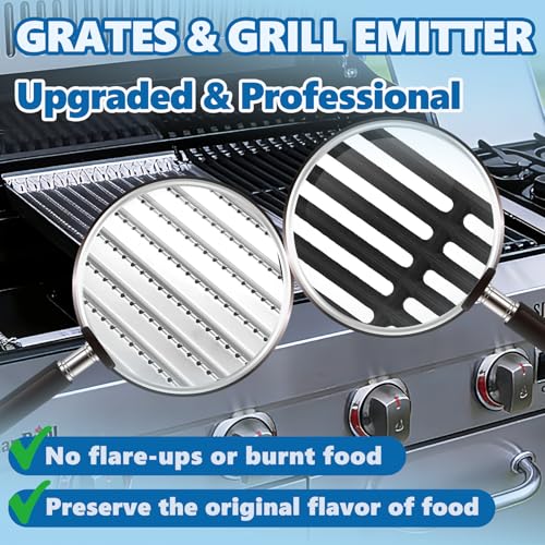 Image of SafBbcue 463242716 Grill Grates Infrared Emitter Replacement Parts G533-2200-W1 G533-0009-W1 for Charbroil Infrared 4 Burner Grill Parts 463242715 463276016 466242715 466242815 463257520 463255721