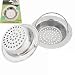 Fengbao 2-Piece Hand-held Stainless Steel Kitchen Sink Strainer with Large Wide Rim and 4.3-Inch Diameter