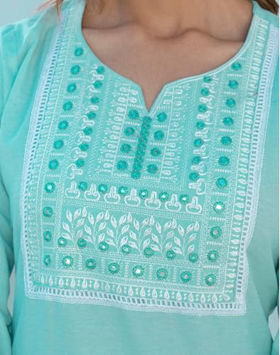 Image of SKYLEE Rayon Chikankari Embroidery Anarkali Kurta Set with Dupatta