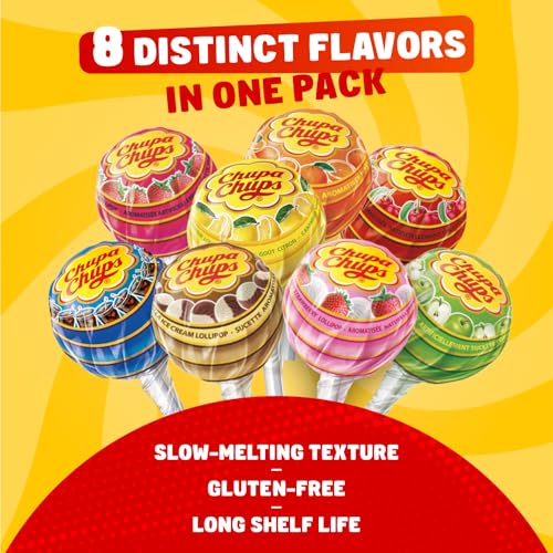 Lollipop Assorted 2 lb – 8 Flavors, Individually Wrapped, Bulk Candy in Resealable Bag - Thumbnail 4