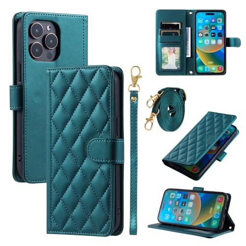 Étui portefeuille iPhone 15 Pro Max magnétique en cuir résistant antichoc