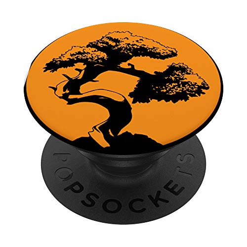 Bonsai T Shirt Japanese Trees Zen Buddhist Orange Sunset PopSockets PopGrip: Swappable Grip for Phones & Tablets