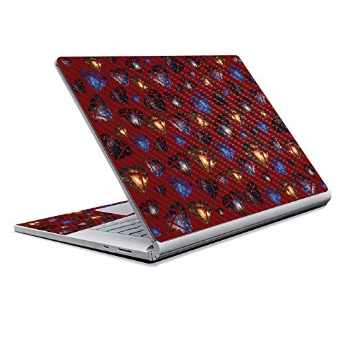 Image of MightySkins Carbon Fiber Skin for Microsoft Surface Book 2 13 inch (2017) - Diamond Galaxy,Protective, Durable Textured Carbon Fiber Finish,Easy to Apply, Remove, and Change Styles,