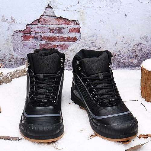 ulogu Snow Boots for Men Women丨Insulated Waterproof Fur Lined Booties丨Non Slip Lightweight Winter Shoes2