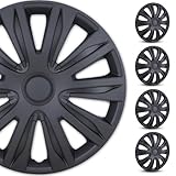 WOLFSTORM 4-Pack 14 Inches Wheel Rim Cover Hubcaps,Redesign Fashion Style Replacement Hubcaps,Car Truck SUV Hub Accessories, Matte Black