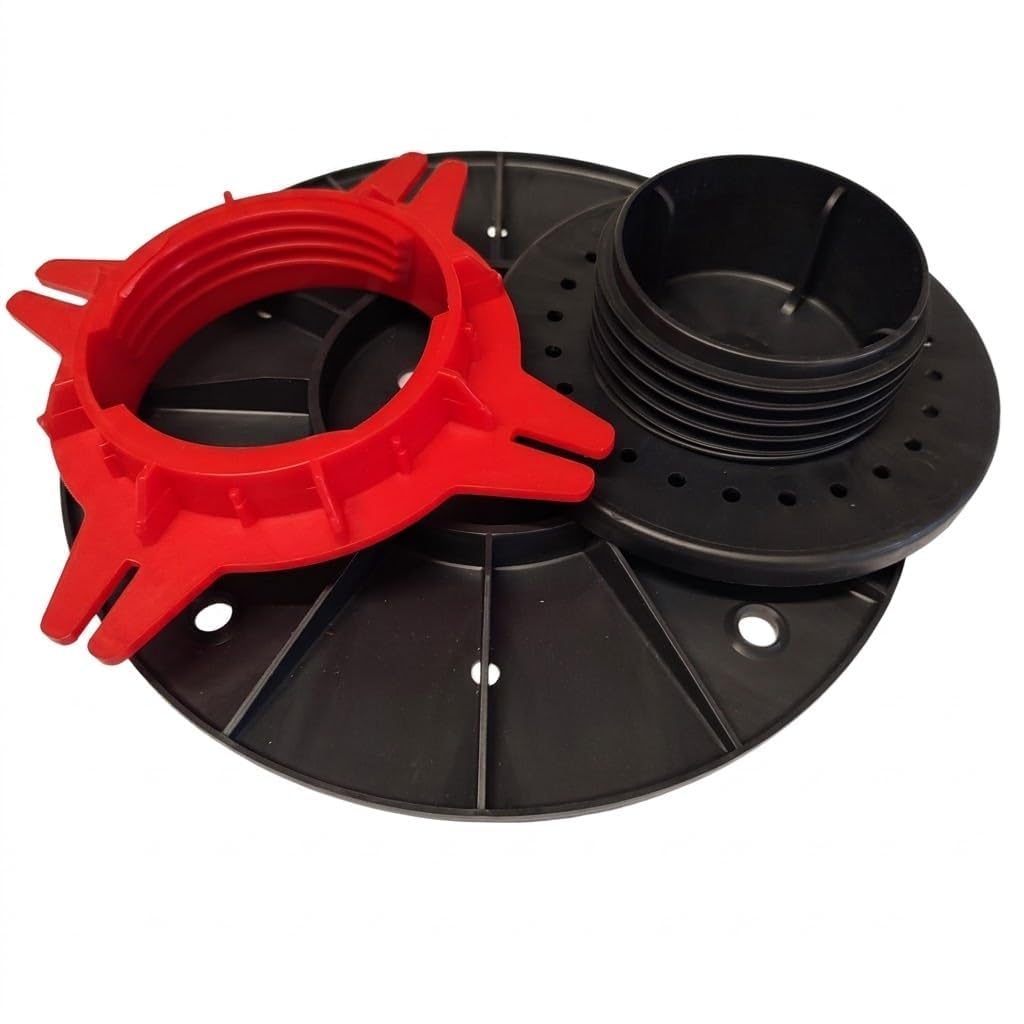 Stelzlager | Terrassenlager 40-60 mm Höhenverstellbar – Robustes Stelzlager für Fliesen Gehwegplatten & Steinplatten, | Plattenlager | Stellfuss | Unterkonstruktion für den Außenbereich (40)