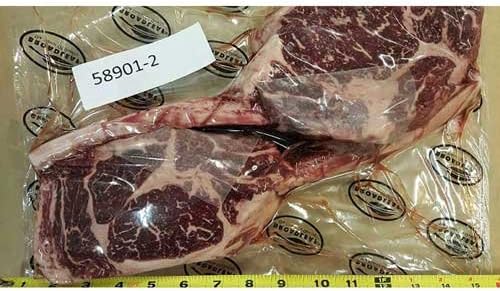 Darling Down Wagyu Beef Bone in Rib Steak Tomahawk, 2 count per pack -- 2 per case.