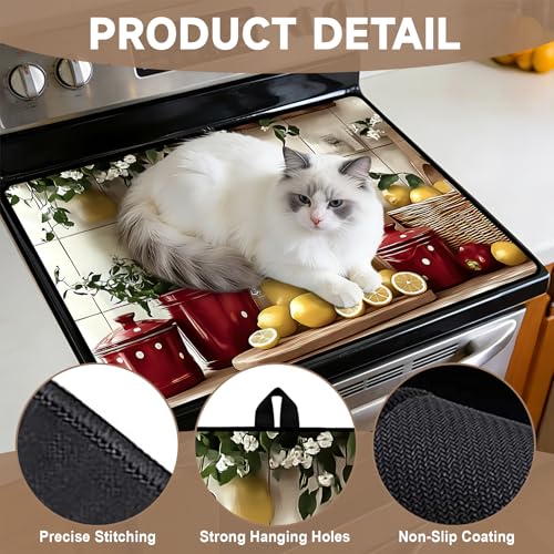 Image of Stove Top Cover for Electric Stoves: All-in-One Heat-Resistant Protector Mat, Non-Slip Kitchen Counter Mat 28''x20''