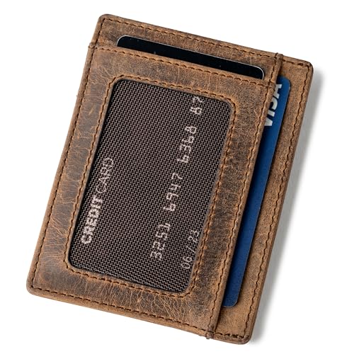 Image of BERLINER BAGS Slim Leather Front Pocket Wallet Men Karl, Gift Box - Brown