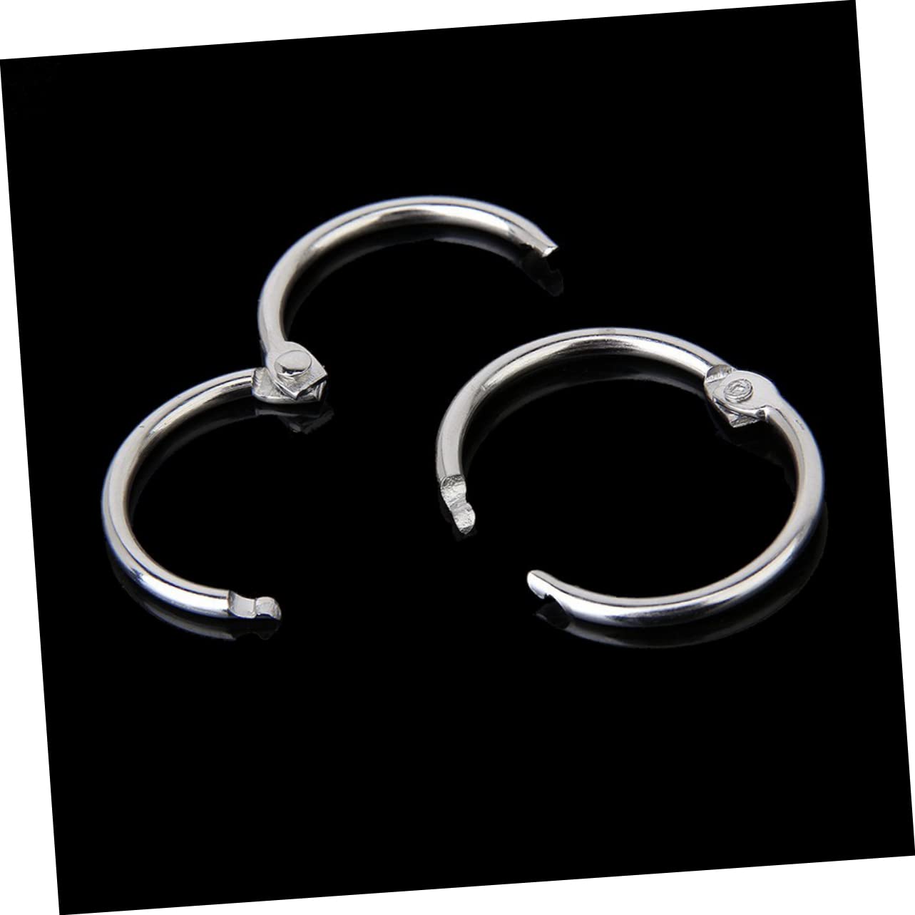 Housoutil Anelli 10 Nichelato Articolati Argento Metallo in e Album Pezzi 65mm Quaderni Lavori Artigianali