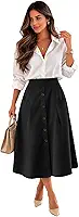 Saia Midi Feminina Alfaiataria Elegante Cintura Alta Casual Chic Moderna