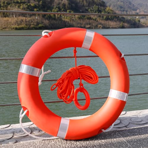 image for OURISON 28-inch Boat Safety Throw Ring, Life Rings for Boats with Wate