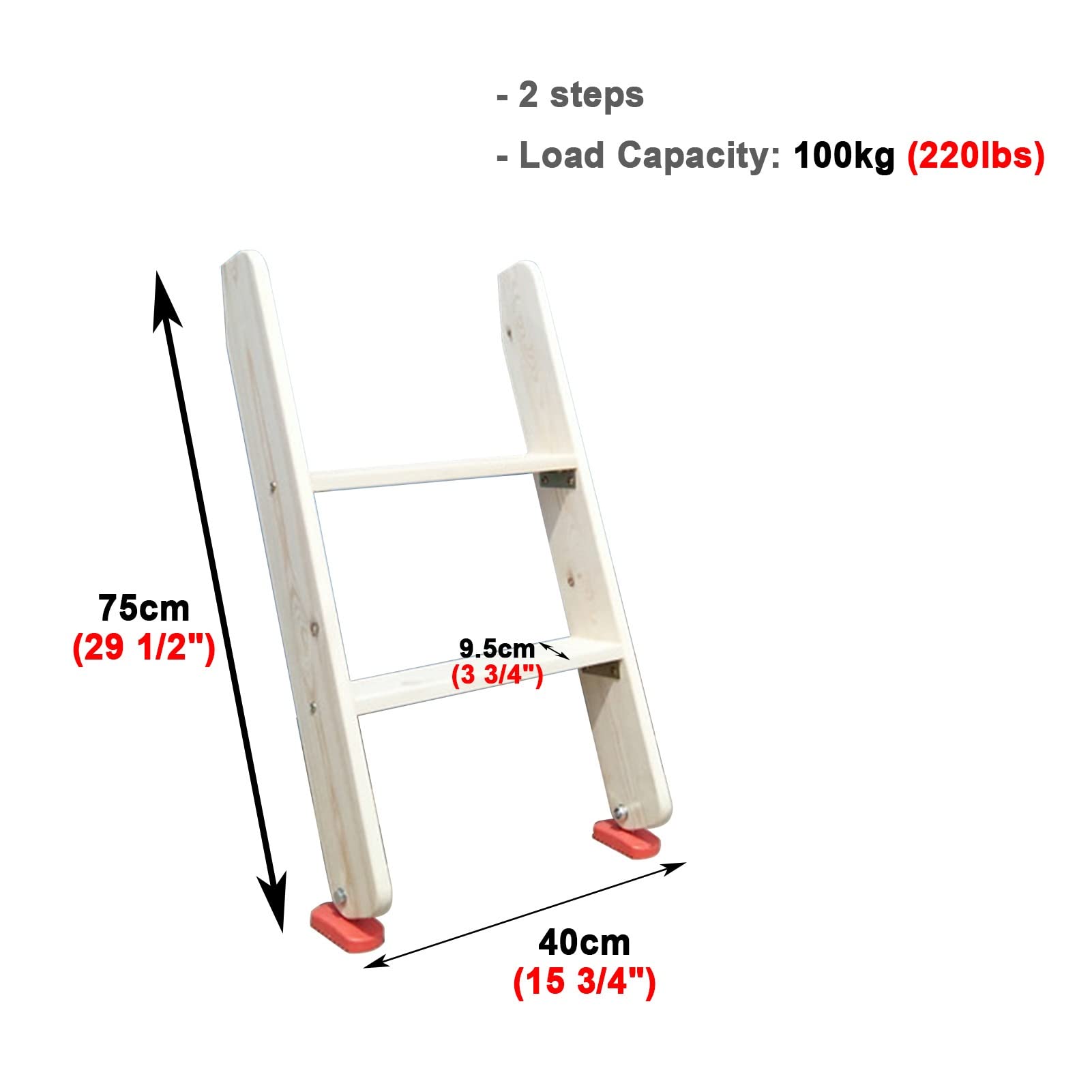 scaletta letto a castello Scaletta di Ricambio in Legno per Letto a Castello, Scala a Castello Antiscivolo Carico 100kg, Solo Scala per Letto a Castello per Uso Domestico, Scalette per Cuccette Camper