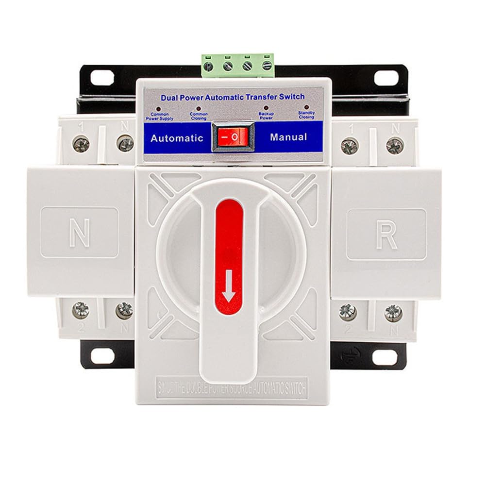 Double commutateur de transfert 2P 63A 230V type MCB pour tableau électrique