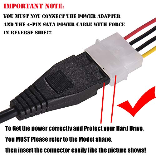 Warmstor SATA/PATA/IDE Hard Drive to USB 2.0 Adapter Cable Support All Computer System, 2.5'' / 3.5'' Hard Disk HDD Connector Converter Set with [Updated Version] Stable AC Power Supply - Thumbnail 2