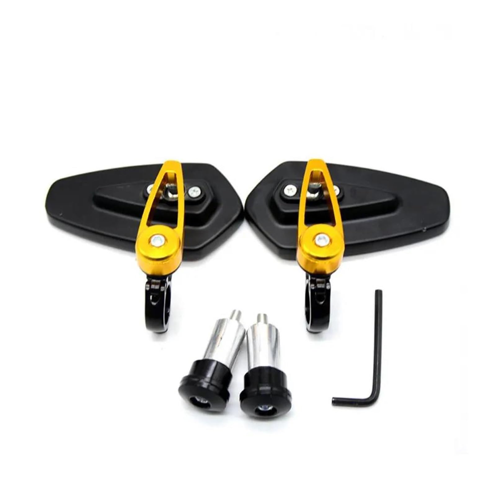 Rétroviseurs latéraux Rétroviseurs De Moto 7/8 '', 1 Paire De Rétroviseurs en Alliage D'aluminium, Accessoires pour Yamaha YBR125 TDM900 Rotatif(Or)