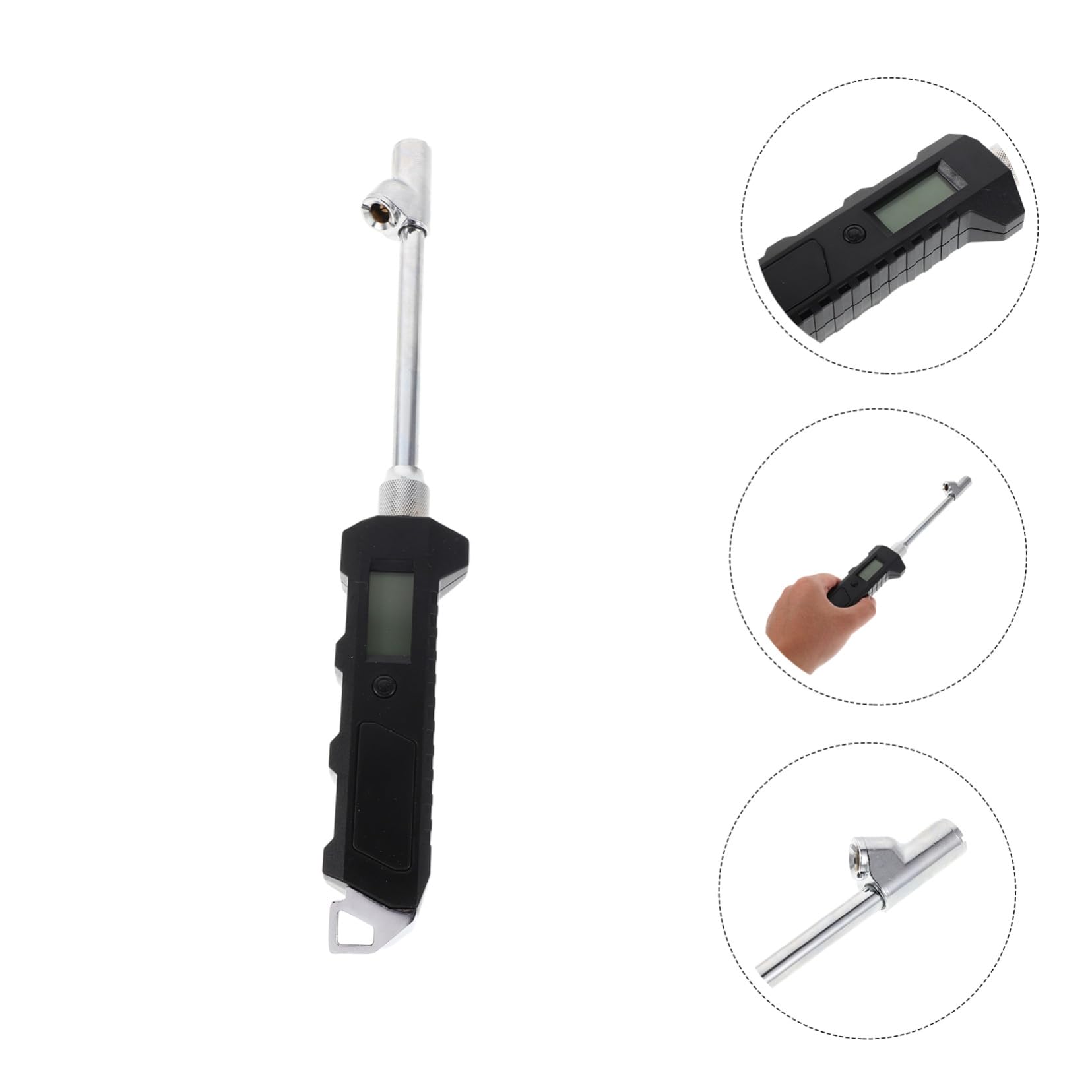 Gatuida Manomètre Numérique Double Tête pour Pneus Affichage LCD Rétroéclairé Mesure Précise Pression Air pour Voitures Camions et Camping-cars Portable et Facile à Utiliser