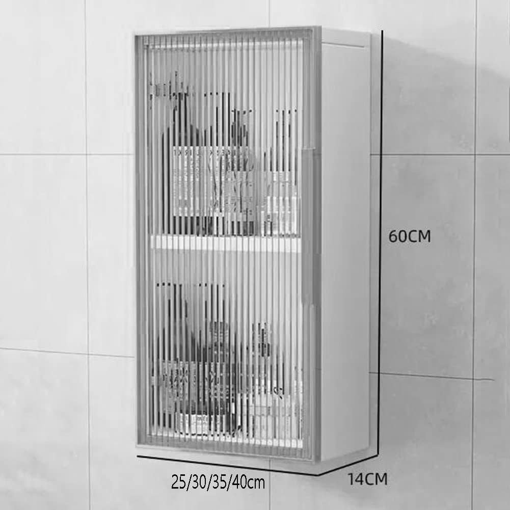 Armadietto da parete in legno per medicinali, elegante armadietto doccia in metallo con ante in vetro, per bagno, lavanderia o soggiorno, soluzioni di archiviazione sopra il WC