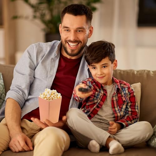 Image of 50 Pcs Rose Gold Popcorn Boxes Mini Paper Popcorn Box Cardboard for Party Disposable Snack Candy Holder for Movie Nights Birthday Wedding (Rose gold)