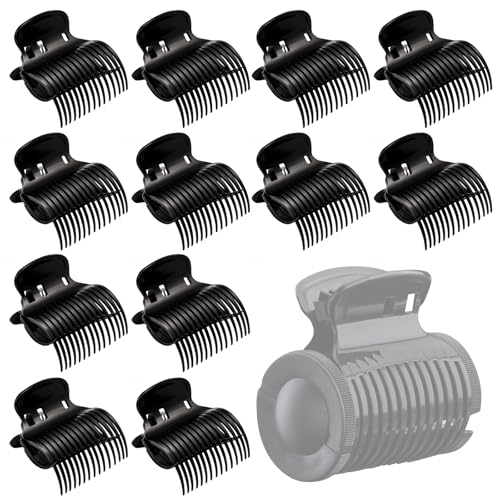 12 PCS Hot Roller Clips Compatible with Conair Hot Roller Clips for Electric Rollers Replacement Hair Curler Claw Clip No Crease for Long-Lasting Curls Ideal for Women Hair Section Styling