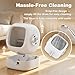 Mintakawa Automatic Cat Litter Box Self Cleaning - APP Control and Weight Monitoring - Ultra-Quiet, Suitable for Medium Cats and Kittens, Safe Anti-Pinch Litter Box (Assembly Required) - White