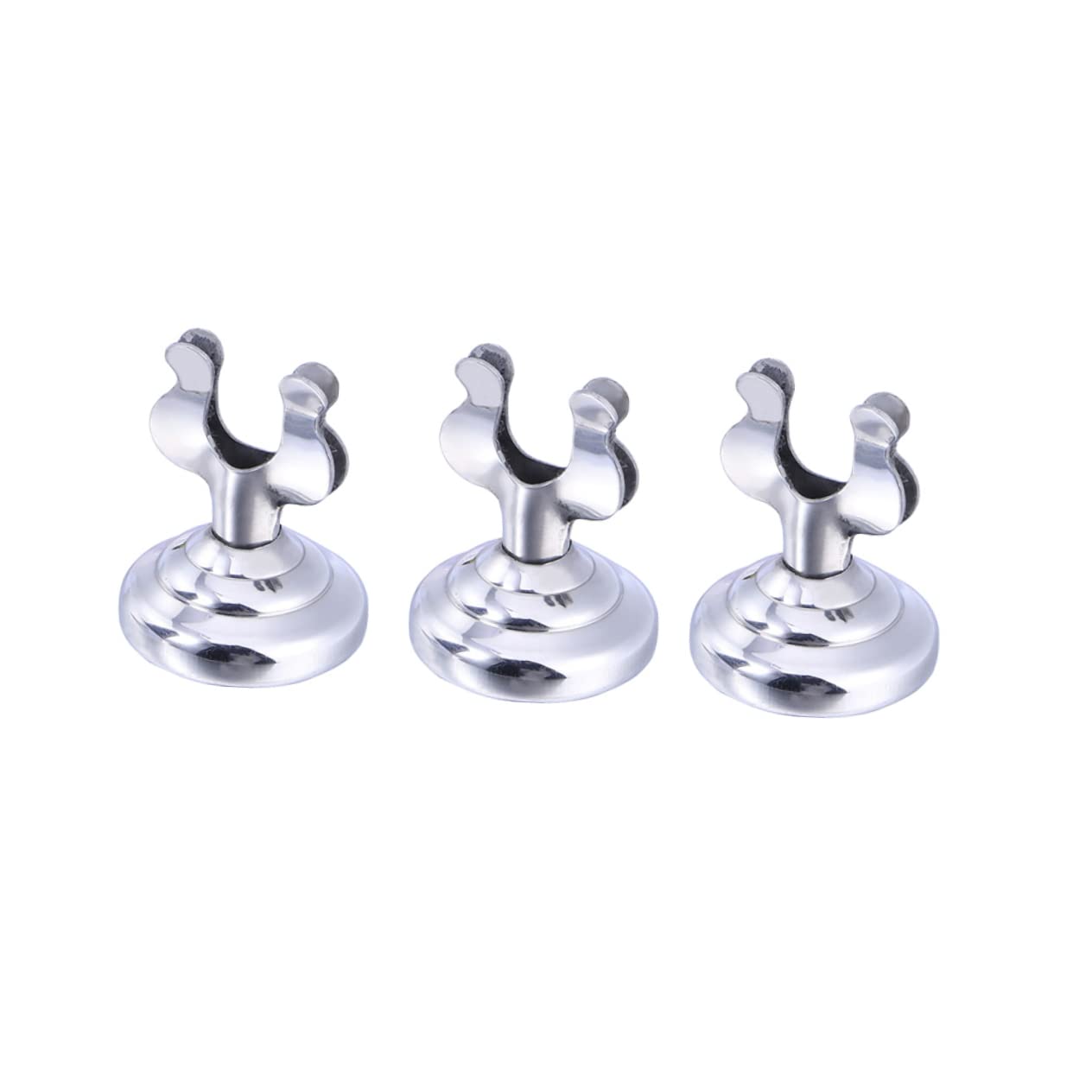 VILLFUL 3pcs Tabletop Holder Place Holder Sign Holders for Table Top Table Picture Stand Table Picture Holder Stainless Table Sign Display Placing Stand Menu Clips Menu Holder Silver