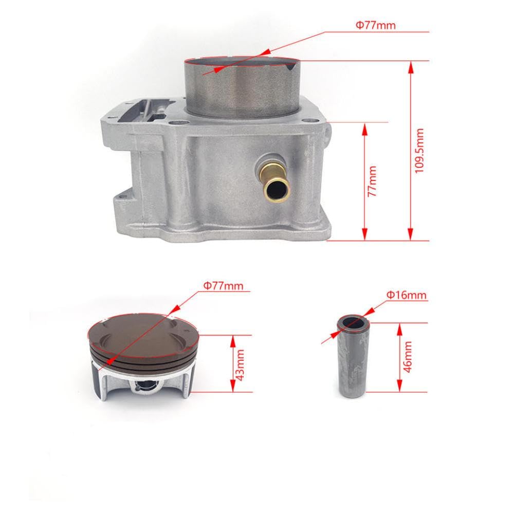 MOTORCYCLE PARTI DI MOTORE KITRO KILLINGLIO BLOCCO GUARNA GUARNA PER PISTON PER PISTO SEME COMPLETABILE CON CBS350 CBS300 ZS174MN-3 FAST BIKE 350CC