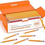 Shuttle Art 200 Pack Golf Pencils With Erasers, #2 HB Pencils Bulk, 3.5” Mini Pencil, Pre-Sharpened Small Pencil for Kids Teachers Classroom Games, Back to School Supplies
