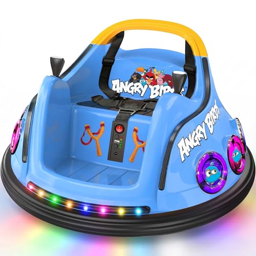 Image of ANPABO 12V Bumper Car for Toddler, w /Remote Control, 360 Spin, Blue