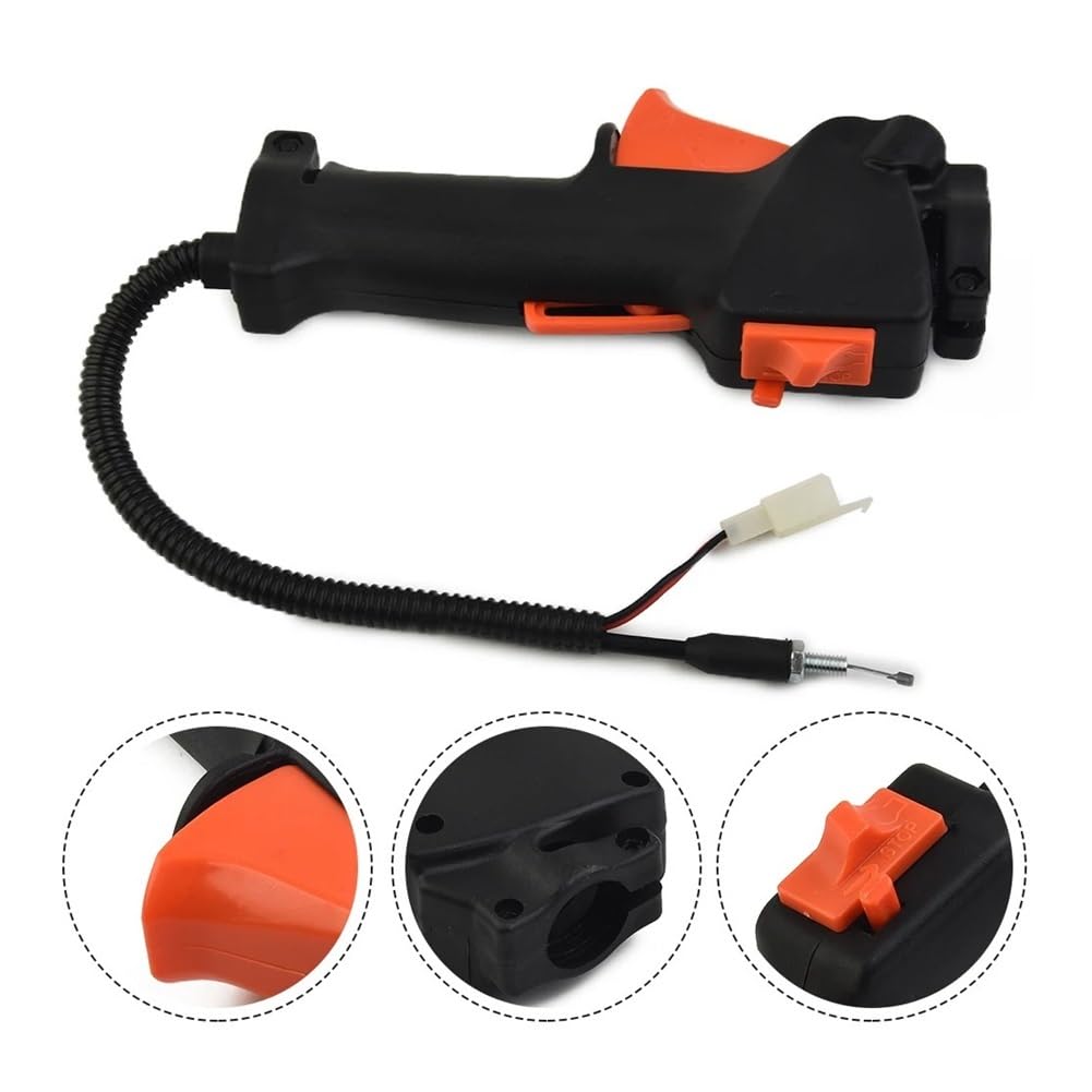 Gatillo de Acelerador con manija de 34 mm Compatible con Accesorios for desbrozadoras y cortacéspedes (Repuesto)