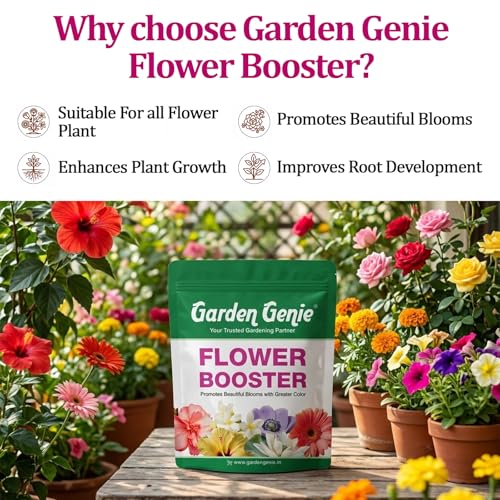 Image of Garden Genie Flower Booster Fertilizer for Flowering Plants, 830g | Organic Fertilizer for Flower Plants Home Garden | Essential Flowering Fertilizer Powder