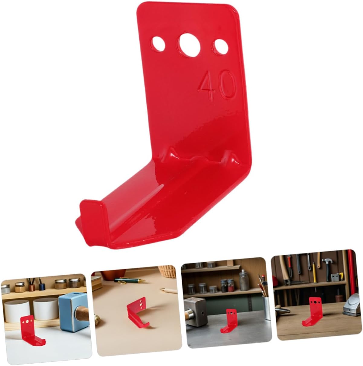 FRCOLOR 12pcs Fire Extinguisher Wall Hook Brackets Heavy Duty Metal Mounts for 40 Lbs Dry Chemical and Water Extinguishers with Screws and Gaskets, Suitable for Home, Garage, Vehicle,